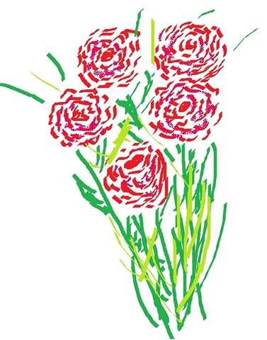 Букет белых лилий